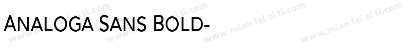 Analoga Sans Bold字体转换